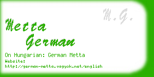 metta german business card